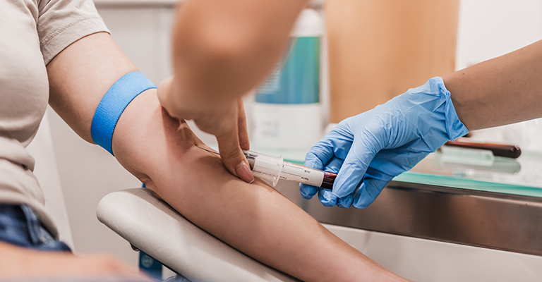 blood test being performed