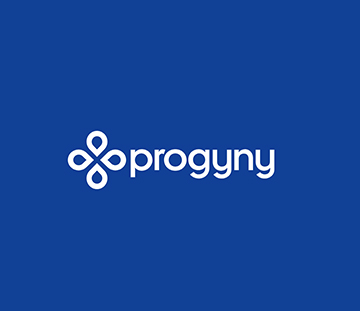 Progyny logo on deep blue background