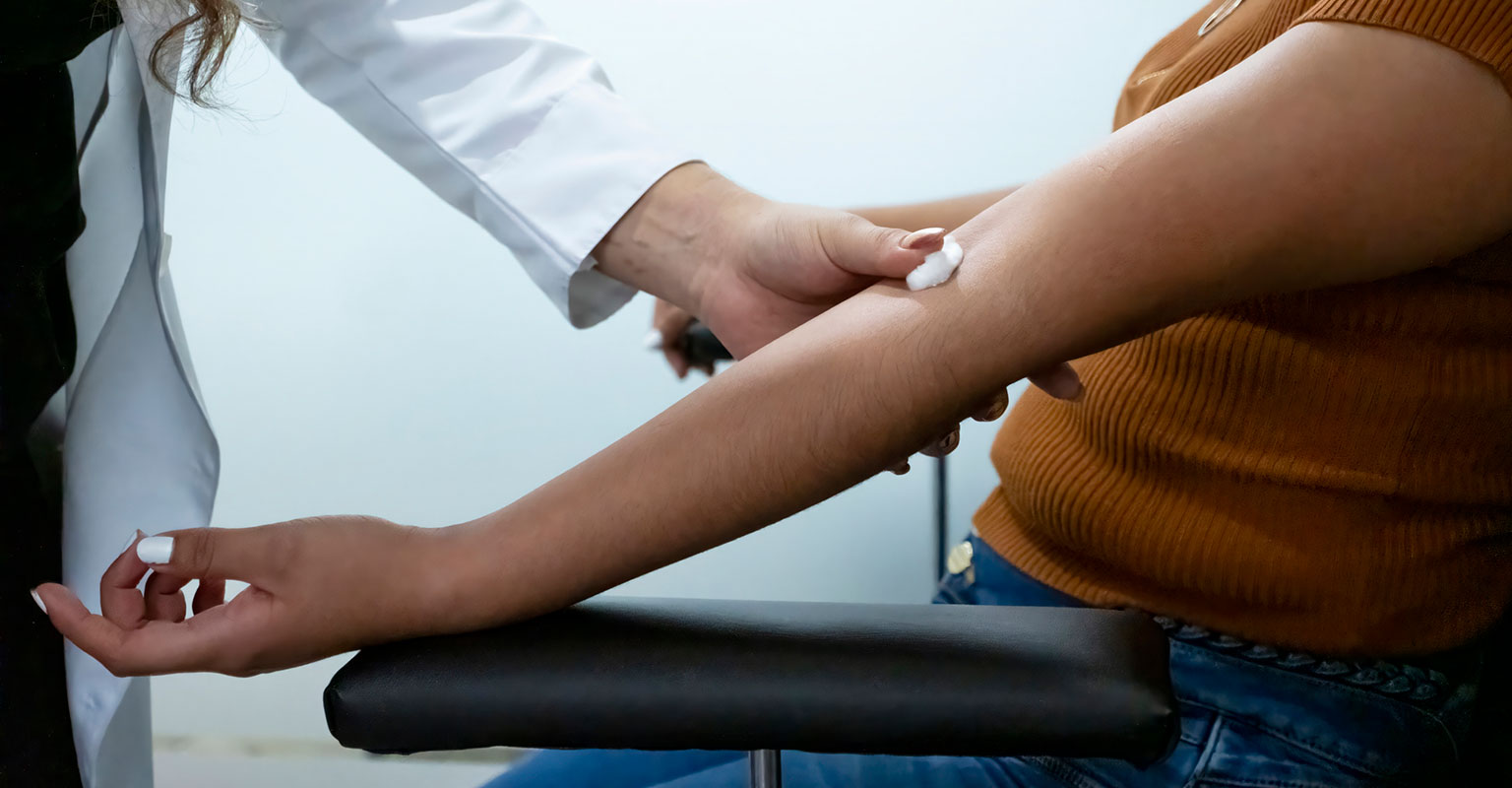patient post blood test