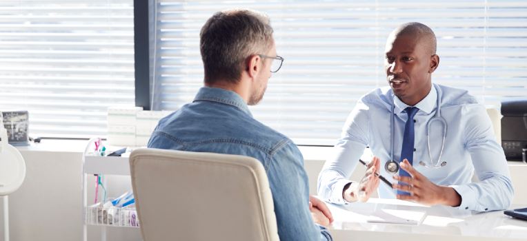 man discussing fertility with his reproductive urologist