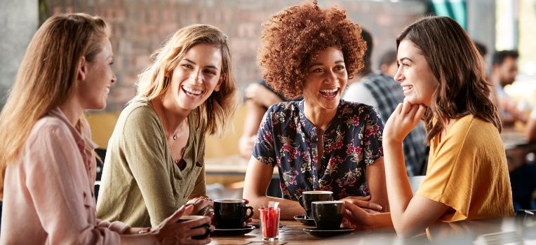 group of happy women