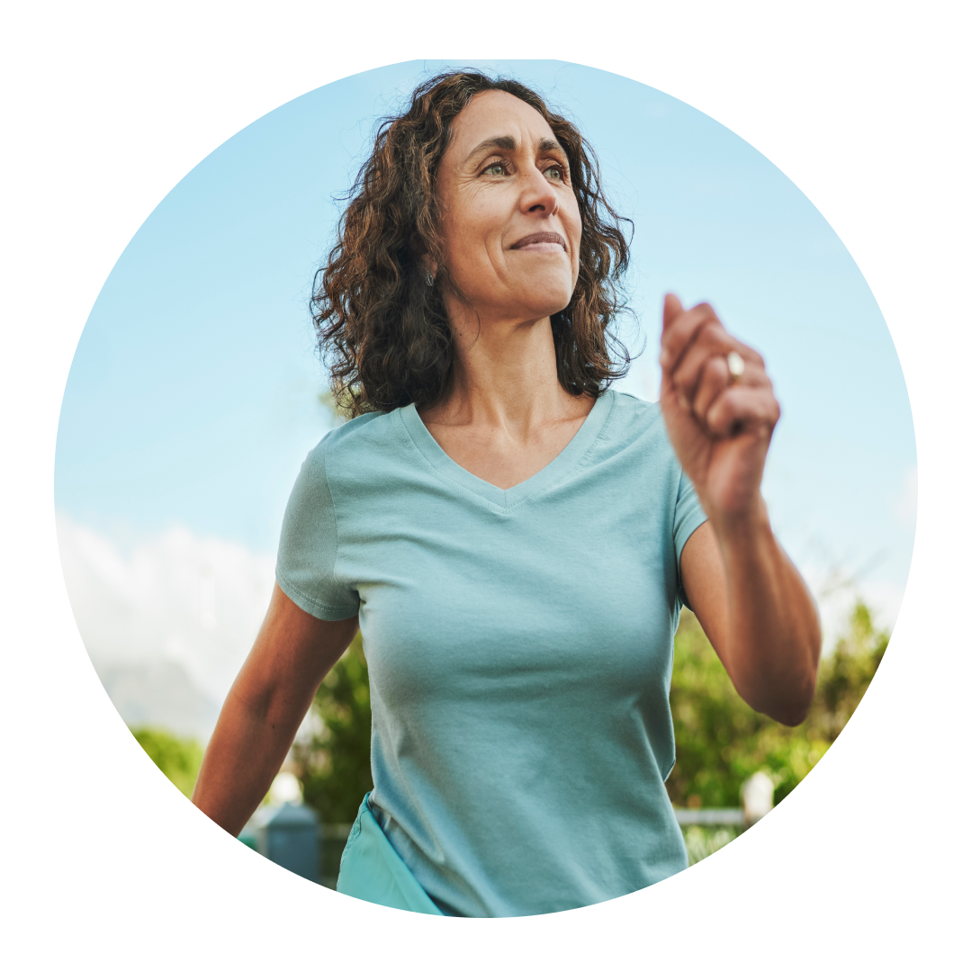 happy woman in midlife