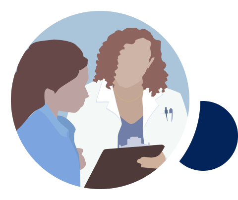 illustration of a provider meeting with patient