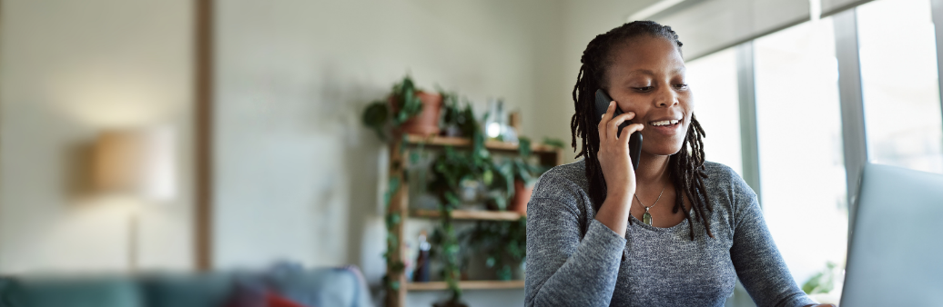 woman talking on the phone