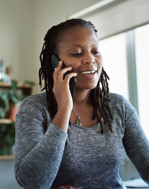 woman talking on the phone
